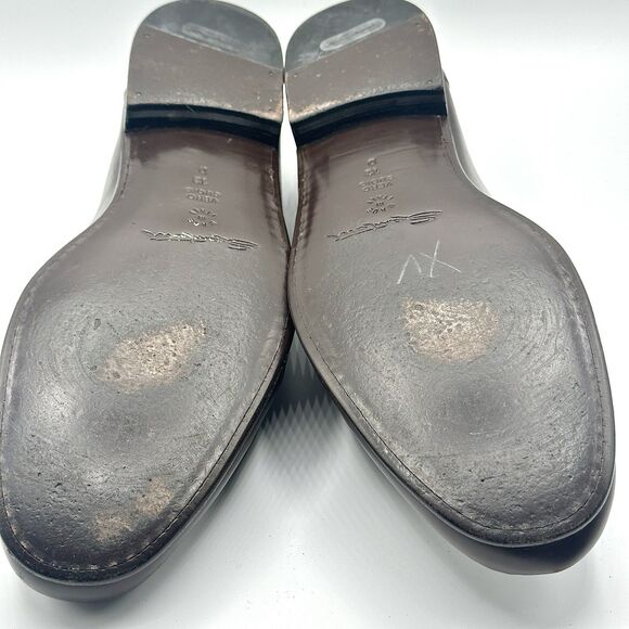 Santoni Dress Loafers 13D Dark Brown Leather Penny Luxury Business Made In Italy main image 3